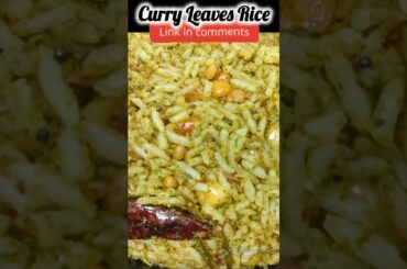"Curry Leaves Rice: A Quick and Healthy Rice Recipe!" | South Indian rice recipe| @RRJCOOKING