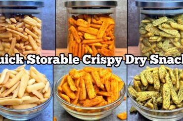 Quick & Easy One-Month Storable Crispy Dry Snacks Recipe in Just 15 Minutes (No Maida, No Suji)
