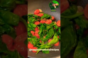 salmon with spinach less than 5 min #healthy recipes #easyrecipes #food #weightloss #sportfood#easy