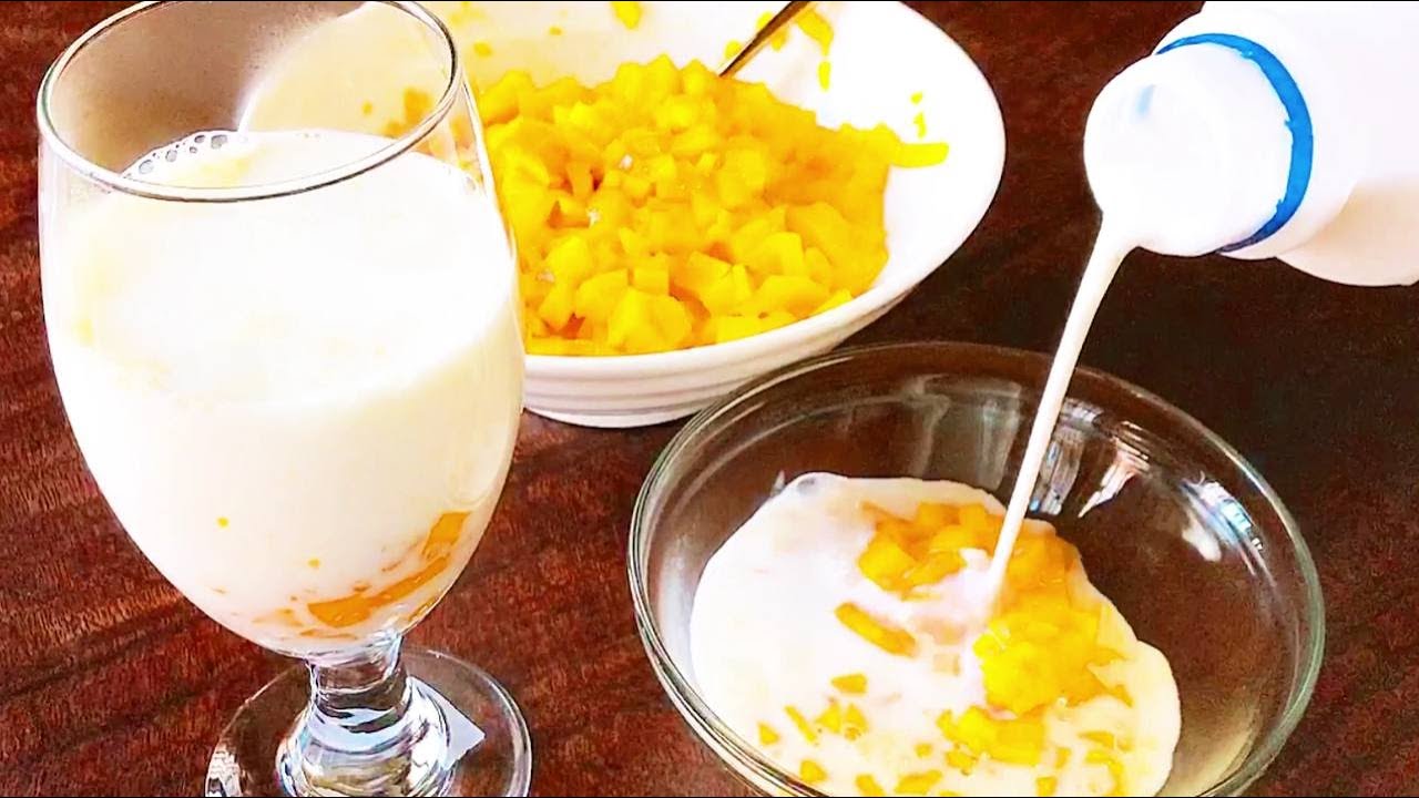 Steamed Mango & Fresh Milk Recipe #food #health #yummy Steamed Mango & Fresh Milk Recipe #food #health #yummy