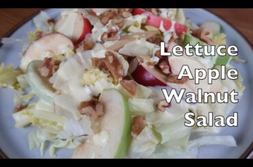 Lettuce, Apple, Walnut Salad Recipe/Healthy Lifestyle/ Healthy Diet