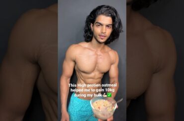 High protien oatmeal for muscle building #shorts#fitness#gym#recipe