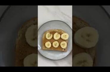 Easy Peanut Butter Banana Toast on Sourdough (Healthy Vegan Breakfast Recipes) #shorts #pbfit #toast