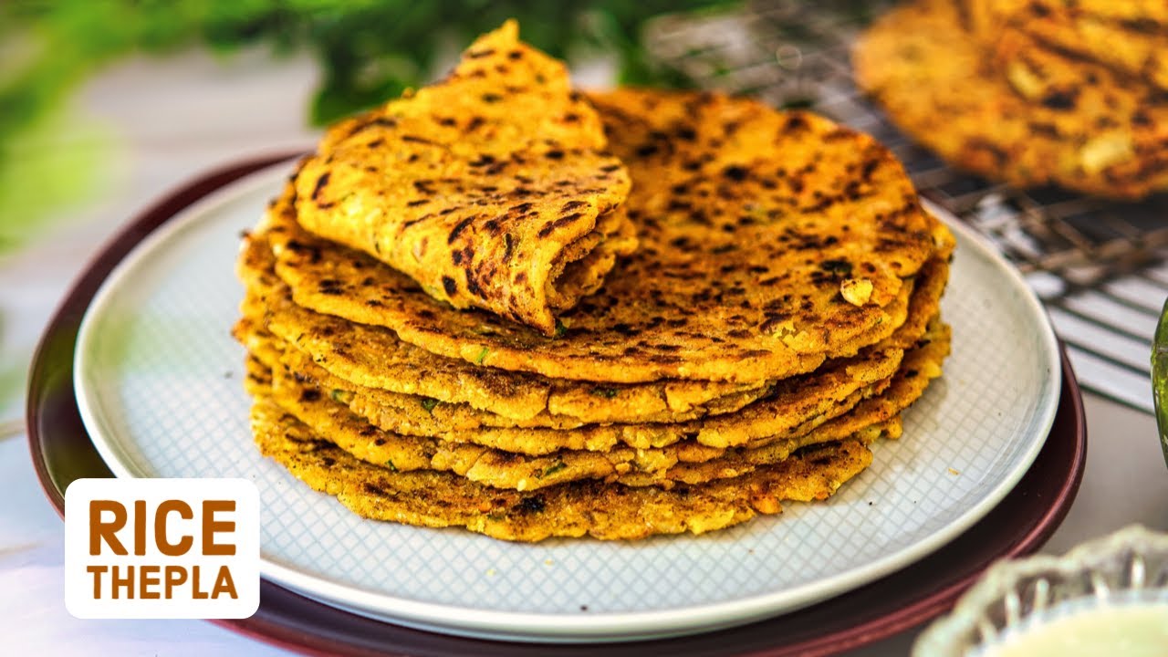 Rice Thepla Recipe – Gujrati Thepla – Vegetarian Flatbread – Breakfast Recipe – Vegetable Thepla Rice Thepla Recipe - Gujrati Thepla - Vegetarian Flatbread - Breakfast Recipe - Vegetable Thepla