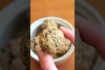 20 second recipe! Healthy snack idea! 5 ingredient Energy Bites #Shorts #Baking