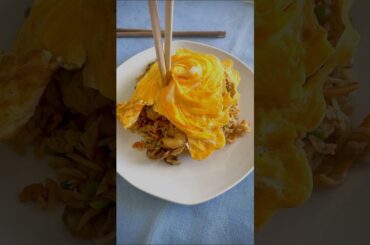 “Fried rice” with egg, healthy alternative, low calorie high protein