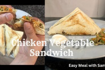 Chicken Vegetable Sandwich recipe | Easy breakfast and healthy snack recipe | Easy Meal with Saman
