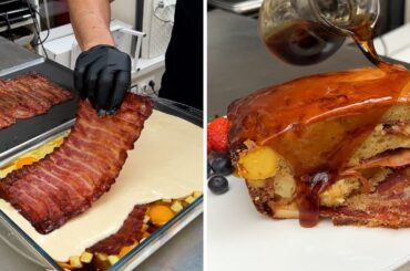 Layered Breakfast Lasagna: 6 short stacks in a short amount of time!