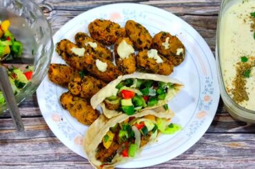 Falafel Recipe l How To Make Falafel l Hummus Recipe l Healthy Jowar Pita Bread Recipe lJainilicious