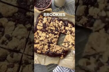 BROOKIES (vegan, gluten free + low sugar)! #vegan #healthy #food #cooking #shorts #recipe #recipes