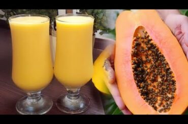 Papaya Milk Shake Recipe | Healthy and Easy Papaya Smoothie