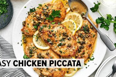 CHICKEN PICCATA for an easy 20-min dinner recipe!