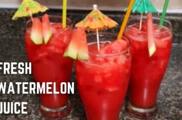 How to Make Fresh Watermelon Juice || Summer Refreshing Drinks ||Healthy and Easy || @supermomcanada
