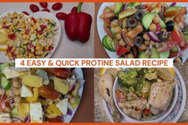 Easy protein Salad recipes |4 easy Protein Salads|Healthy Protein Salad - Weight loss Friendly
