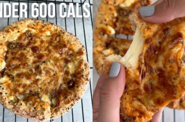 High Protein, Low Calorie Stuffed Crust Pizza | ENTIRE Recipe Under 600 Calories