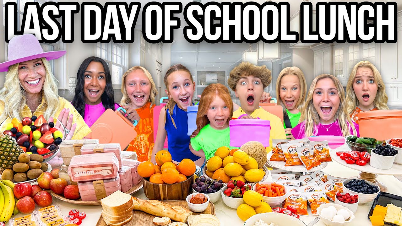 LAST DAY OF SCHOOL LUNCH! *WITH 10 KIDS* LAST DAY OF SCHOOL LUNCH! *WITH 10 KIDS*