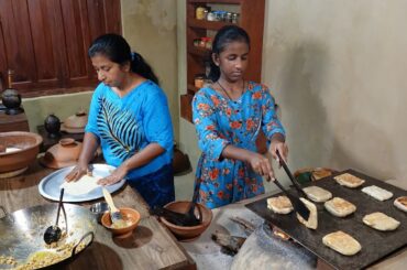 Pan Fried Bread Recipe | Chicken Stuffed Bread in Village Style by Mom and Daughter | Village Dinner