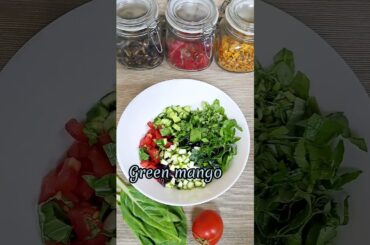 Green mango & Dragon kale salad #healthy #ytshorts #homemade