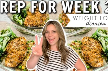Grocery haul, meal prep & healthy dinner recipe! Prep for week 2 weight loss journey!