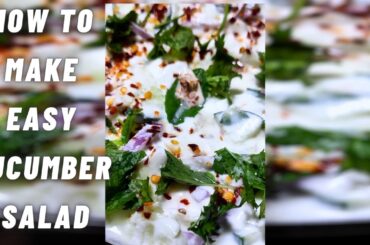Quick and Easy Cucumber Salad Recipe - Refreshing and Healthy Side Dish! #salad #cucumber #easy