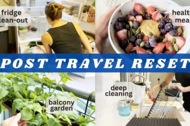 Deep Cleaning, Ordering Groceries & Cooking Healthy Meals | POST TRAVEL KITCHEN RESET