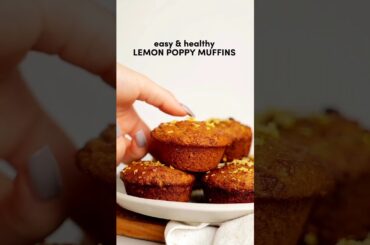 Easy & Healthy Lemon Poppy Muffins |#shorts #shortsfeed