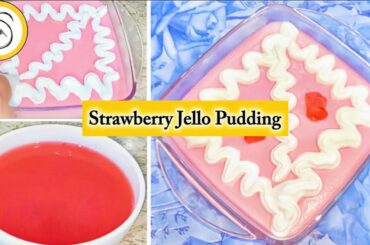Jiggly Strawberry Jello Pudding | Strawberry Pudding Recipe | Kitchen With Sado