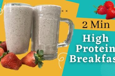 High Protein Breakfast, Strawberry Smoothie Recipe, No Sugar, Weight Loss Recipes