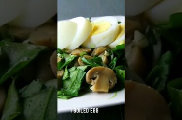 Healthy Salad Recipe for Weight Loss | Egg With Mushrooms and Spinach