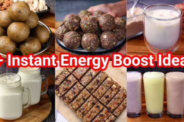 9+ Instant Energy Food & Drink Recipes For Stamina & Weakness |  Snacks for Sleepy to Supercharged
