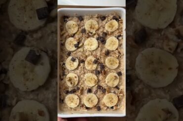 Healthy Banana Bread Big Batch Baked Oats | Recipe| #diet #food #vegan #shorts #viral #shortvideo