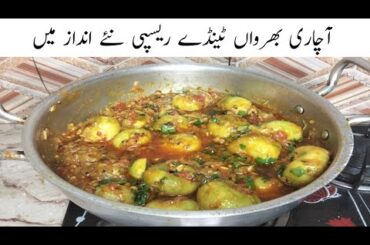 achari stuffed tinde l bharwan tinde recipe l shifa food recipes