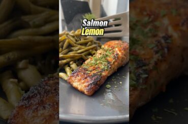 Day 19 - lemon salmon with green beans #shorts #healthyrecipes #healthydinner #salmon #food