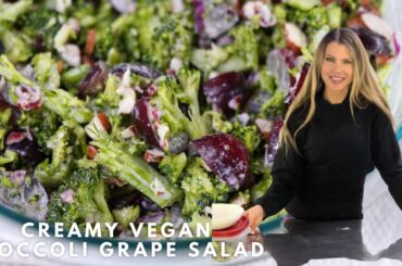 Delicious Vegan Broccoli Salad Recipe | Healthy Refreshing Lunch or Side Dish in 5 Minutes