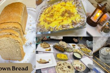 Healthy Brown Bread Recipe // bake sugar free Bread  // 5 Riyal shop// Eid ki dawat ab complete hui