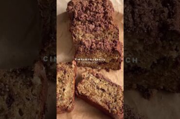 HEALTHY Cinnamon Crunch Banana Bread (recipe in description) #shorts