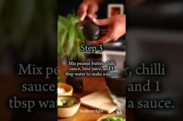 Quick recipe for healthy Chicken Satay Salad from Well Me Right