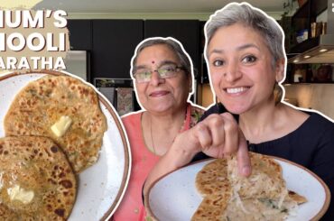 MUMS MOOLI PARATHA | Delicious Radish stuffed FLATBREAD recipe | 30 minute meal | Food with Chetna