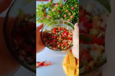 Chat Shots Salad starter recipe  Seasonal fruits chat#trendingshorts #viral #trending #shorts