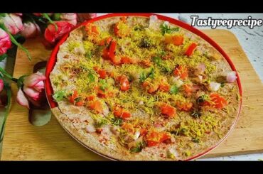 2 minutes healthy evening snacks recipe | Quick, easy, instant snacks recipe | Khakhra chaat recipe