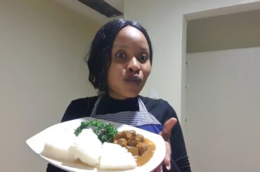 Healthy and Easy Ugali, Vegetable, and Liver Recipe- Cook With Me