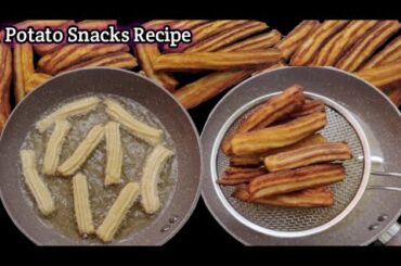 Crispy Potato Snacks Recipe| Potato Churros Recipe| Aloo Snacks Recipe| Potato Snacks Recipes