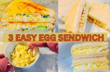 3 Easy Egg Mayo Sandwich Recipes/ Healthy Breakfast