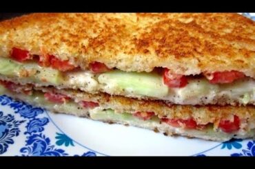no fire easy cucumber,,tomato sandwich.