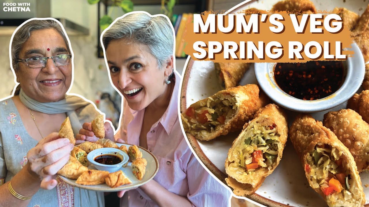 MUMS VEG SPRING ROLL RECIPE | How to make VEGAN spring roll wrappers and filling | Food with Chetna MUMS VEG SPRING ROLL RECIPE | How to make VEGAN spring roll wrappers and filling | Food with Chetna