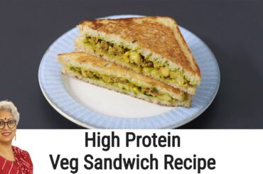 High Protein Sandwich For Weight Loss - Healthy Vegetarian Sandwich Recipe | Skinny Recipes