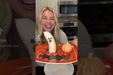 Easy Halloween snack idea | healthy halloweeen after school + Halloween party snacks fo kids #shorts