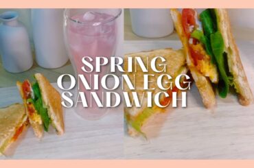 Spring onion egg sandwich | Healthy and easy meal idea