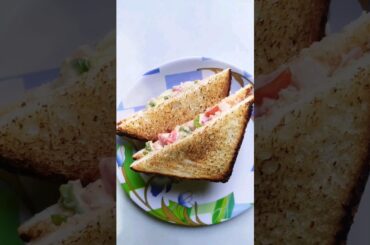 Bread Club Sandwich Recipes | Best Veg Mayo Sandwich #shorts