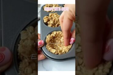 Baked Granola cups Recipe, Breakfast Recipe, Granola Recipe, Gluten Free Recipe, Healthy Recipe
